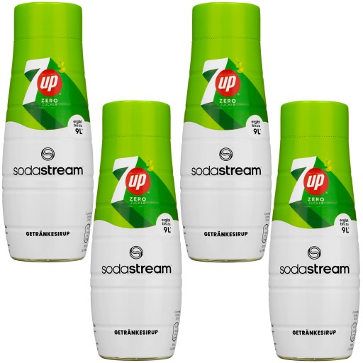 4X SODASTREAM SYRUP 7UP БЕСПЛАТНЫЙ КОНЦЕНТРАТ С НУЛЕМ САХАРА ДЛЯ САТУРАТОРА