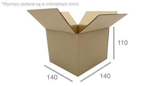 КОРОБКА С КЛАПАНАМИ 140x140x110 мм PACZKOMAT B 100 шт.