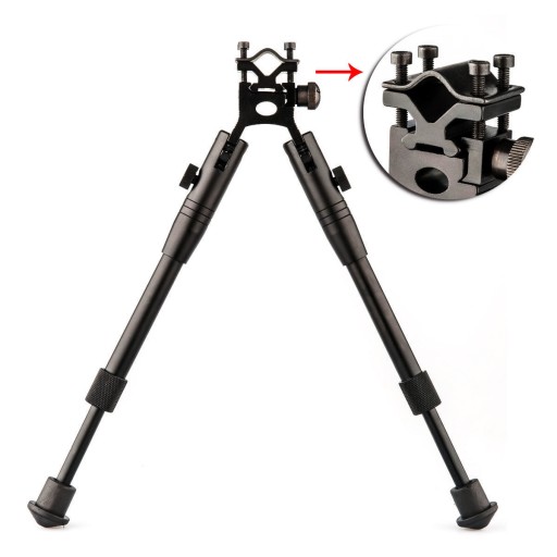 Двуногая подставка BIPOD с креплением RIS 22 мм (Weaver) для пневматического оружия + насадка на ствол BB4