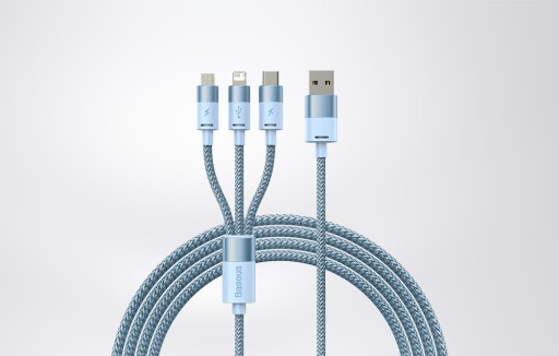 КАБЕЛЬ BASEUS ДЛЯ IPHONE USB TYPE C MICRO LIGHTNING БЫСТРАЯ ЗАРЯДКА 3,5 А 1,2 М