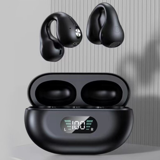 Наушники Bluetooth с костной проводимостью, интеллектуальное открытое ухо, интеллектуальный цифровой дисплей, эргономика