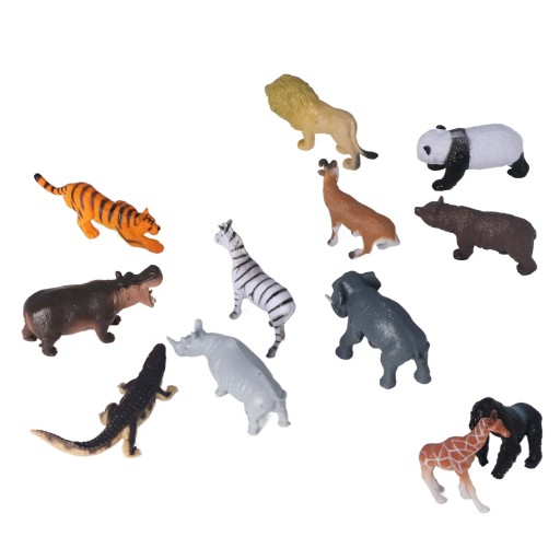 12 sztuk zwierzęta z dżungli figurki realistyczne