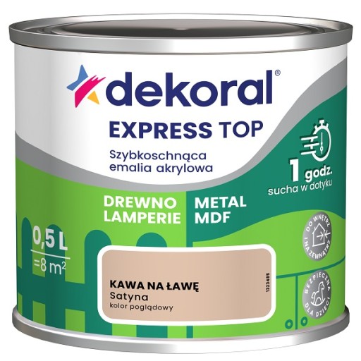 Кофе DEKORAL БЫСТРОСЫХАЮЩАЯ ЭМАЛЬ для журнального столика 0,5л