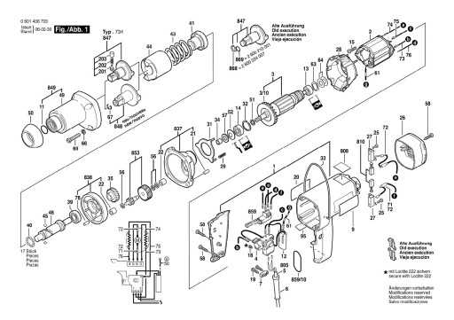 Арматура Bosch для ключа GSR 1436.7 2604010629