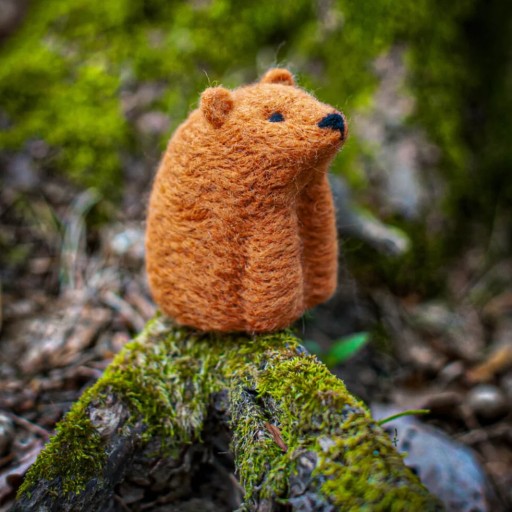 Zestaw kreatywny do nauki filcowania dla dzieci - miś 10cm Agna Wool Art