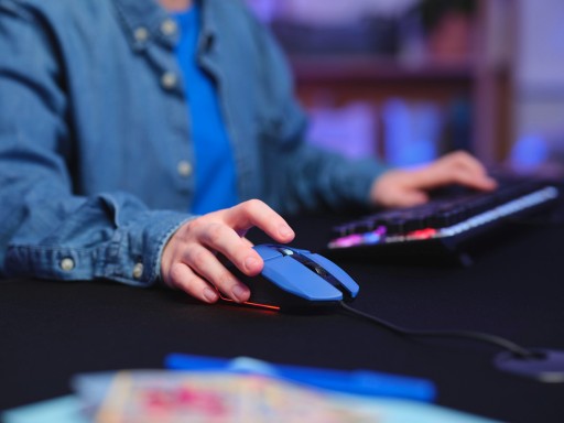 ПРОВОДНАЯ ИГРОВАЯ USB-МЫШЬ, ПРОГРАММИРУЕМЫЙ СВЕТОДИОД СИНИЙ