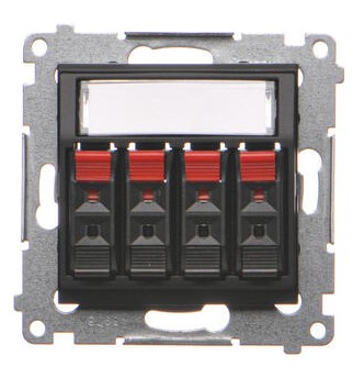 Simon 54 4x Player Socket. Черный мат DGL34.01/49
