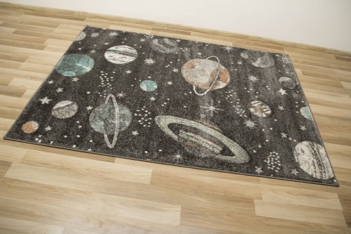 200x290 см ГРАФИТОВЫЙ КОВЕР LIMA PLANETS SPACE GALATICA