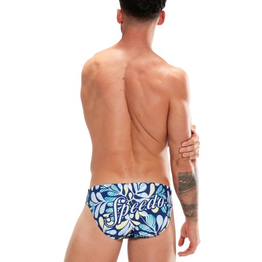Плавки Speedo ESCAPE 5CM BRIEF AMMONITE СИНИЙ/АКВАРИУМ/БЕЛЫЙ 40 плавок