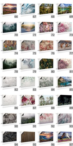 MATA MAGNETYCZNA NA GRZEJNIK MAGNES LIŚCIE EUKALIPTUSA NATURA 90x60
