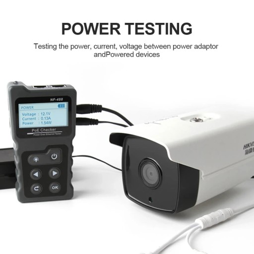 Усовершенствованный тестер сетевых кабелей RJ-45 Noyafa NF-488 с ЖК-экраном PoE