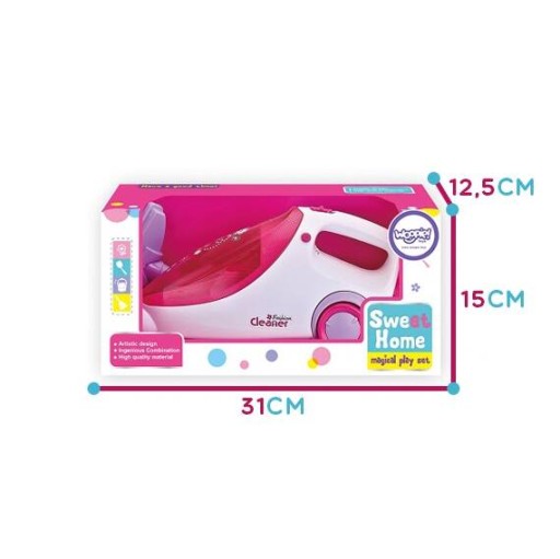 WOOPIE Игрушечный пылесос с функцией всасывания для детей Розовый