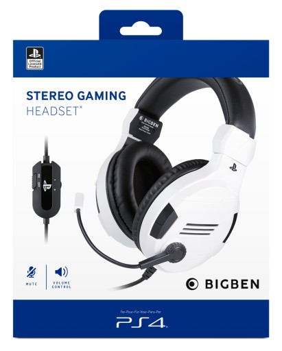 Наушники BigBen для PS4/PS5 по лицензии SONY — БЕЛЫЕ