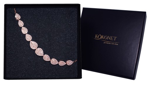 Браслет из розового золота со слезами на свадьбу SWAROVSKI