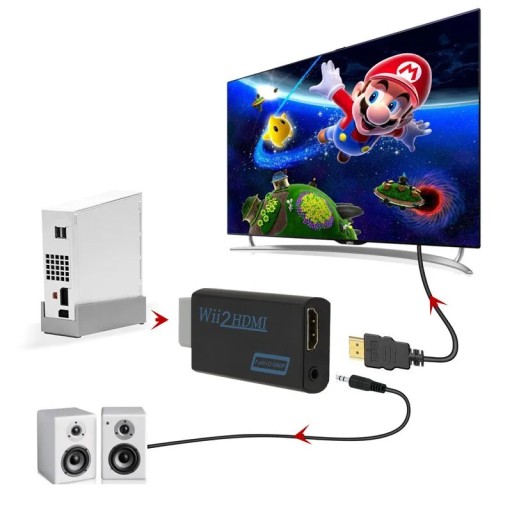 Full HD 1080P Wii to HDMI Compatible Converter Adapter Wii2HDMI Compatible