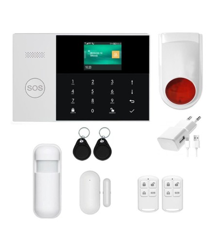 Беспроводная GSM-сигнализация + WiFi HXA005 R1 + сирена. прямой
