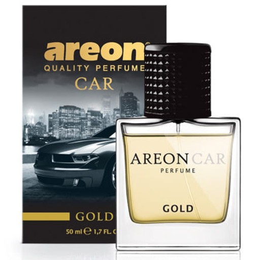 Освежитель воздуха для автомобиля Areon Gold парфюмерный аромат 50 мл