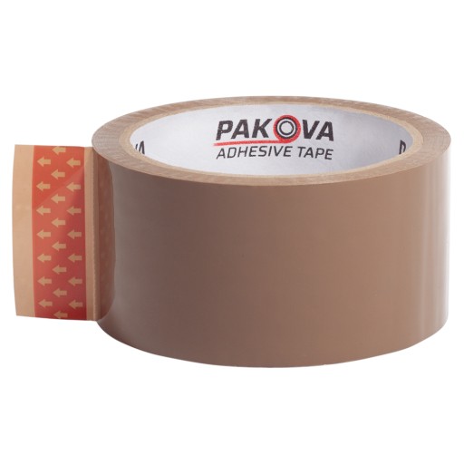 ЛЕНТА УПАКОВОЧНАЯ Клейкая 48/50y Лента PAKOVA Коричневая 6 ШТ.