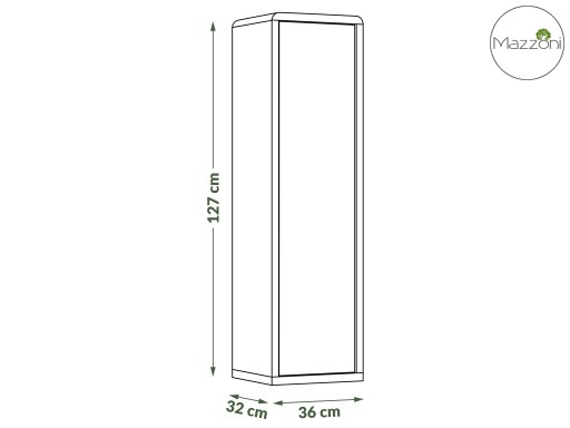 FOLK SW-36 подвесной шкаф - HIGH GLOSS SHOWCASE