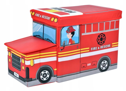 КОРЗИНА ПУФФЛА ДЛЯ ИГРУШЕК КОНТЕЙНЕР СИДЕНЬЕ FIRE BRAND BOX АВТОТРАНЗИТ