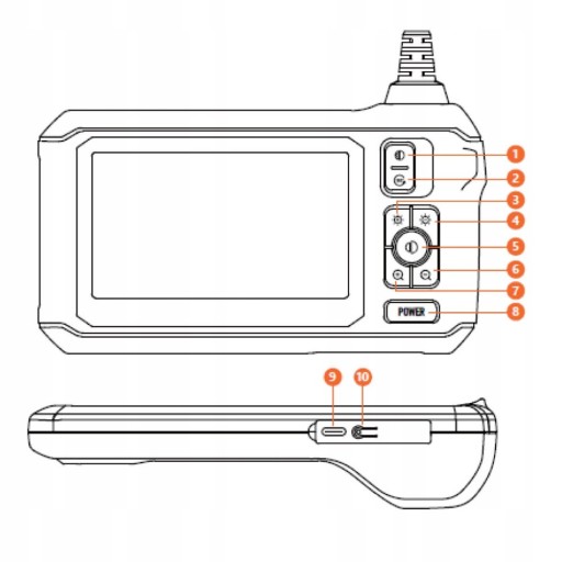 KAMERA INSPEKCYJNA ENDOSKOP PRZEWÓD 5m SONDA 2,7cm 8.5mm 8LED HD ZOOM IP67
