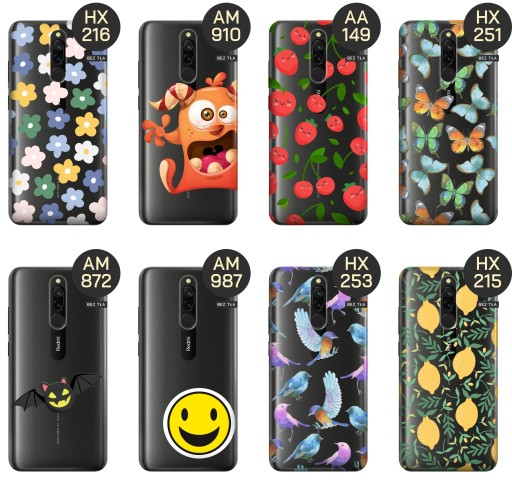 ETUI DO XIAOMI REDMI 8 WZORY BEZ TŁA NAKLEJKI STICKER OBUDOWA POKROWIEC