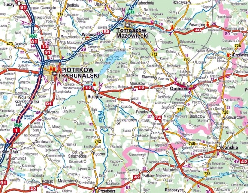 Дорожная карта Польши - Компас, издание 2024 г.