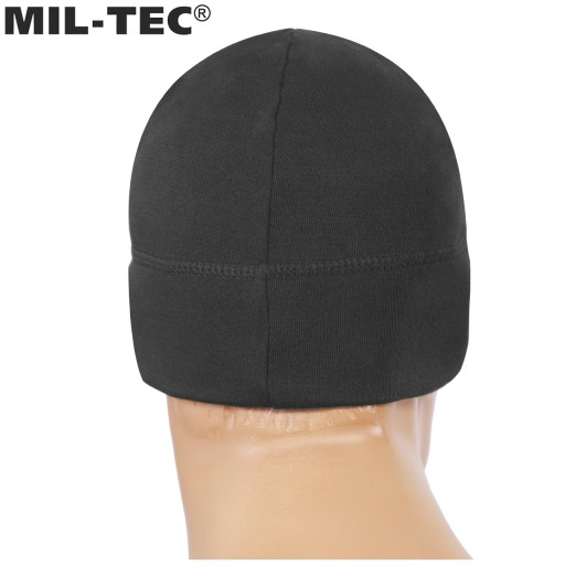 ТЕРМОАКТИВНАЯ ЗИМНЯЯ СПОРТИВНАЯ ШАПКА MIL-TEC BEANIE SOFT ДЫШАЩАЯ ЧЕРНАЯ