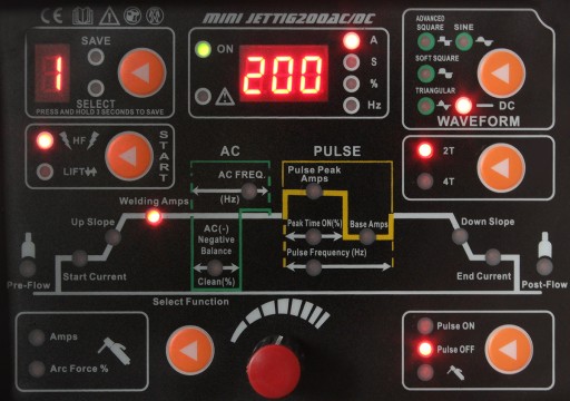 ИНВЕРТОРНЫЙ СВАРОЧНЫЙ АППАРАТ TIG MINI JET TIG 200 AC/DC PULS ММА-МАСКА ШЛЕМ