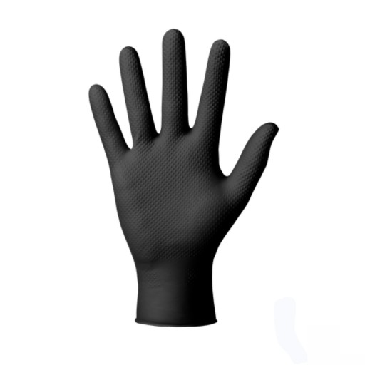 Перчатки MERCATOR GOGRIP NITRILE черные ЗАЩИТНЫЕ ЧЕРНЫЕ, 50 шт, размер L.