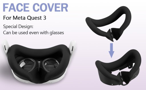 ЗАЩИЩАЮЩИЙСЯ ПОТОМ СИЛИКОНОВЫЙ ЩИТОК ДЛЯ ЛИЦА ДЛЯ META/OCULUS QUEST 3