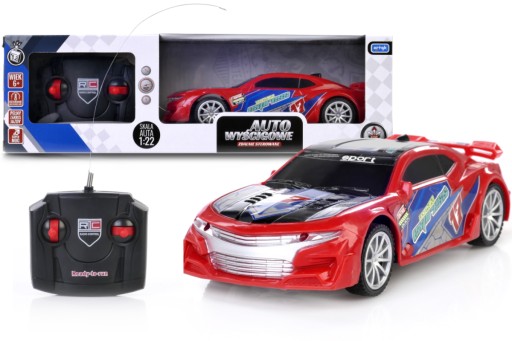 AUTO WYŚCIGOWE ZDALNIE STEROWANE CZERWONE RC 1:22