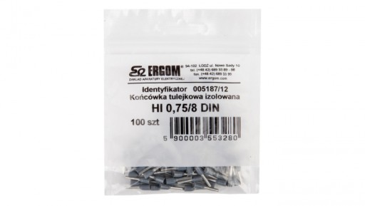 Наконечники ERGOM HI 0,75/8 DIN 100 шт.