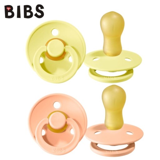 Соска BIBS 0-6 RUBBER 2 упаковки SUNSHINE PEACH