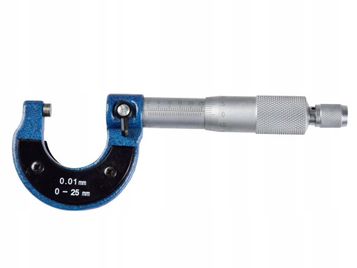 GEKO MIKROMETR ZEWNĘTRZNY ANALOGOWY 0-25mm 0-01mm Z NONIUSZEM G01486