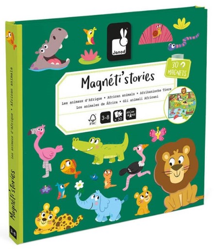 Магнитный пазл Животные Африки Magneti'stories 3+ Janod J05456