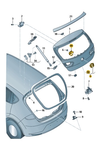 ЭМБЛЕМА ЗАМКА РУЧКИ SEAT LEON ЗАДНЯЯ 6J4827565ERYP 6J4827565C
