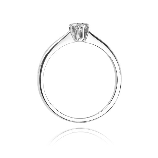 Кольцо W-54 0,10CT Diamonds White Gold 585
