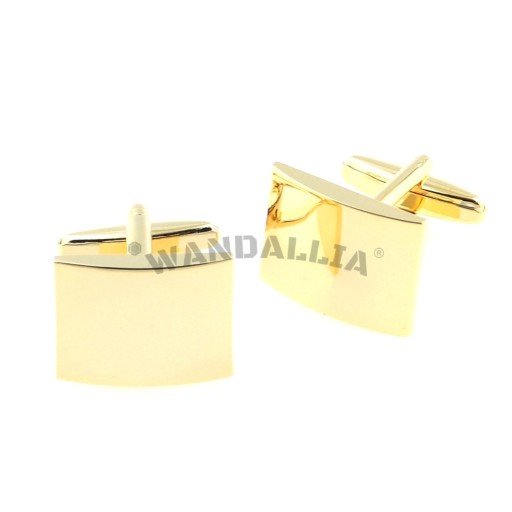 Запонки WANDALLIA SP-MN-56 Прямоугольные Золотые Классические Свадебные