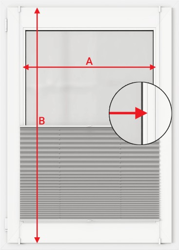 Неинвазивная штора-плиссе PLISA LUX 72x230 см
