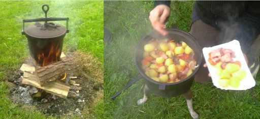 KOCIOŁEK ŻELIWNY MYŚLIWSKI 36L GARNEK WĘGIERSKI