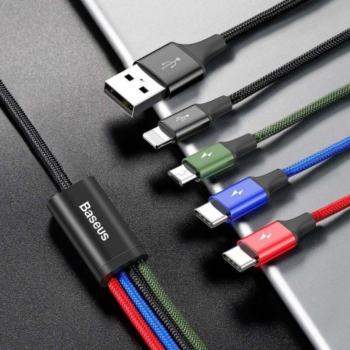 USB-кабель Baseus 4IN1 для IPHONE MICRO 2X USB-C 3,5A