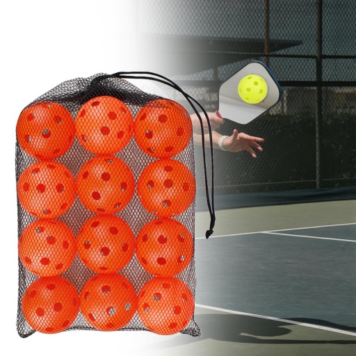 12 шариков Pickleballs профессионального качества. Специально разработанные в оранжевом цвете.