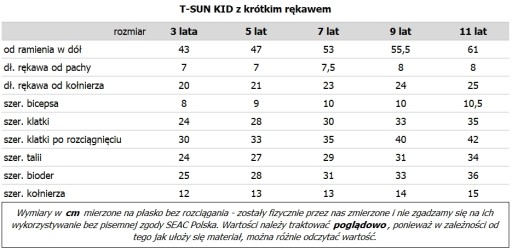 УФ-рашгард SEAC T-SUN Футболка с короткими рукавами, детская 5-6 лет