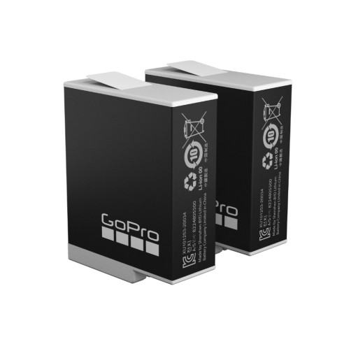 2 перезаряжаемых аккумулятора эндуро для GoPro HERO 9 10 11 12