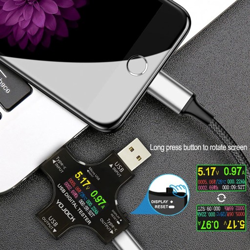 Измеритель тока USB C 2 в 1