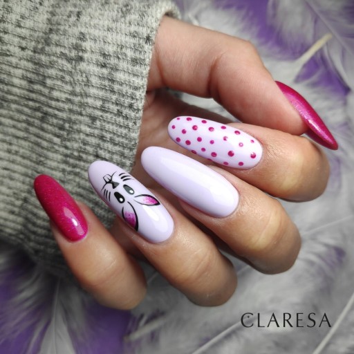 Claresa Lakier Hybrydowy Pink 551 różowy brokatowy