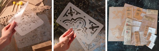 DIY Скрапбукинг шаблон для декупажа многоразовый 15x21 см A5 уголок с орнаментом