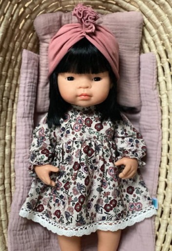 Sukienka dla lalki Miniland 38 cm w kwiaty