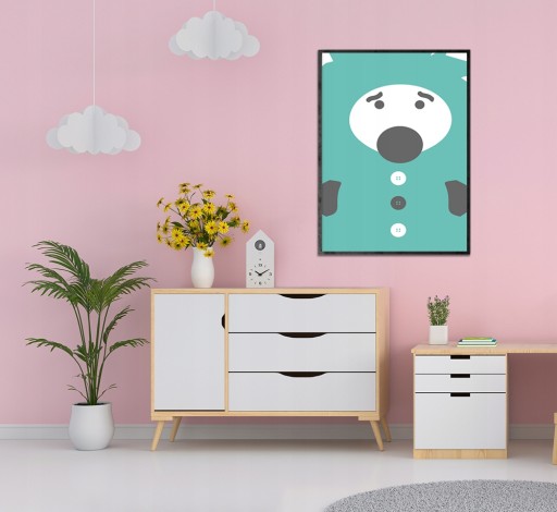 OBRAZ PLAKAT W RAMIE 33x43 cm Jeż PD052